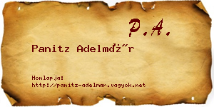 Panitz Adelmár névjegykártya